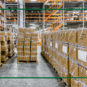 high density warehouse filled with boxes for LTL shipping