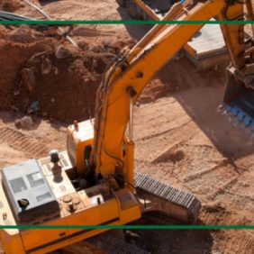 heavy equipment operating onsite